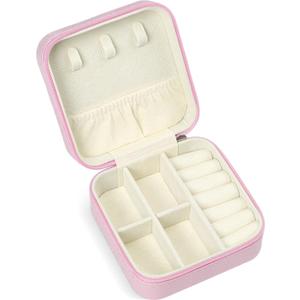 Travel Jewelry Case, Travel Jewelry Box, Mini Jewelry Travel Case, Jewelry Organizer Case, Portable Small Jewelry Organizer Storage Boxes - Best Gift for Women Girls