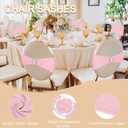uxcell 10 Pack Chair Sashes, Stretch Chair Cover Band with Buckle Slider Polyester Bows Cover Band Universal Elastic Ties for Wedding Party Ceremony Event Decorations, Light Pink