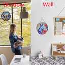 Butterfly Stained Glass Window Hanging,20cm/7.87inch Hand-Painted Sun Catcher Garden Hangings for Doors Home Christmas Mother's Day, Valentine's Day Ornaments Festival Gift (A Style)