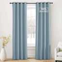 NICETOWN Greyish Blue Blackout Thermal Insulating Window Curtain Panels for Bedroom - Plylux Room Darkening 84 inch Length Grommet Smart Drapes for Living Room (52 x 84 inches Long, 2 Panels)