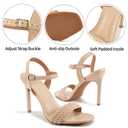 Ablanczoom Womens High Heels Ankle Strap Stilettos Braided Open Toe Dressy Sandals for Wedding