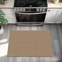 KOZYFLY Indoor Door Mat 2x3 ft Small Area Rugs Washable Front Door Mat Non Slip Rubber Backed Entryway Rug Cotton Entrance Doormat for Front Porch Bathroom Kitchen Bedroom, Tan/Orange/Brown