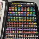 Acrylic Gel Pens for Coloring, 252 PCS Colored Pen Gift Set | 0.6mm Tip with Portable Storage Bag for Black Paper & White Paper, Perfect for Adult Coloring, Journaling, Doodling, Drawing