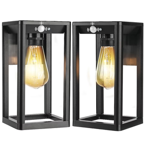 MAGGIFT 2 Pack Motion Sensor Outdoor Wall Lanterns, Outdoor Wall Light Fixtures, Dusk to Dawn Sconce, E26 Base Waterproof Exterior Sconces Decor for Patio Yard Front Door Entryway