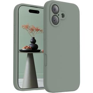 FireNova Magnetic for iPhone 17 Case, Compatible with MagSafe, [Integrated Silicone Camera Control Button] [Camera Protection] Anti-Scratch Microfiber Lining Phone Case, 6.3", Calke Green