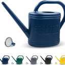 2 Gallon Watering Can, Outdoor Watering Can for Plants, Garden Water Can with Removable Long Spout and Stainless Steel Sprinkler Head, Large Water Can for Greenhouse (Dark Blue, 2 Gallon)