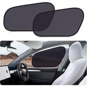 ZATOOTO Car Window Shades for Tesla Model Y Front Window, Car Shades for Driver Semi-Transparent Cling Side Window Sun Blocker for Optimal Sun Protection and Improved Privacy