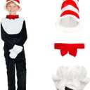 fun shack Kids Cat Costume Tale Book Costume Halloween Book Character Costumes for Kids (Medium)
