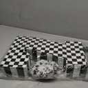 Lewtemi Race Car Number Piñata Small Checkered Race Car Birthday Party Decoration Black and White Racing Piñata with Stick Confetti Eye Mask for Celebration 15.3 x 10.6 x 2.8 Inch (Number 7)