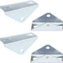 4 Pcs Adjustable Angle Solar Panel Tilt Mount Bracket for 1-5/8" Strut Channel, Pivot Holes Accept 1/2" Bolt