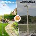 Modern Outdoor Street Light Pole, White Lamp Post with Base Waterproof Metal Light Pole for Yard, Patio, Driveway, Garden, Street, Walkway Lighting (13Ft/156)