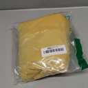 No. 918 Martine Microfiber Semi-Sheer Rod Pocket Kitchen Curtain Valance and Tiers Set, 54" x 45", Yellow