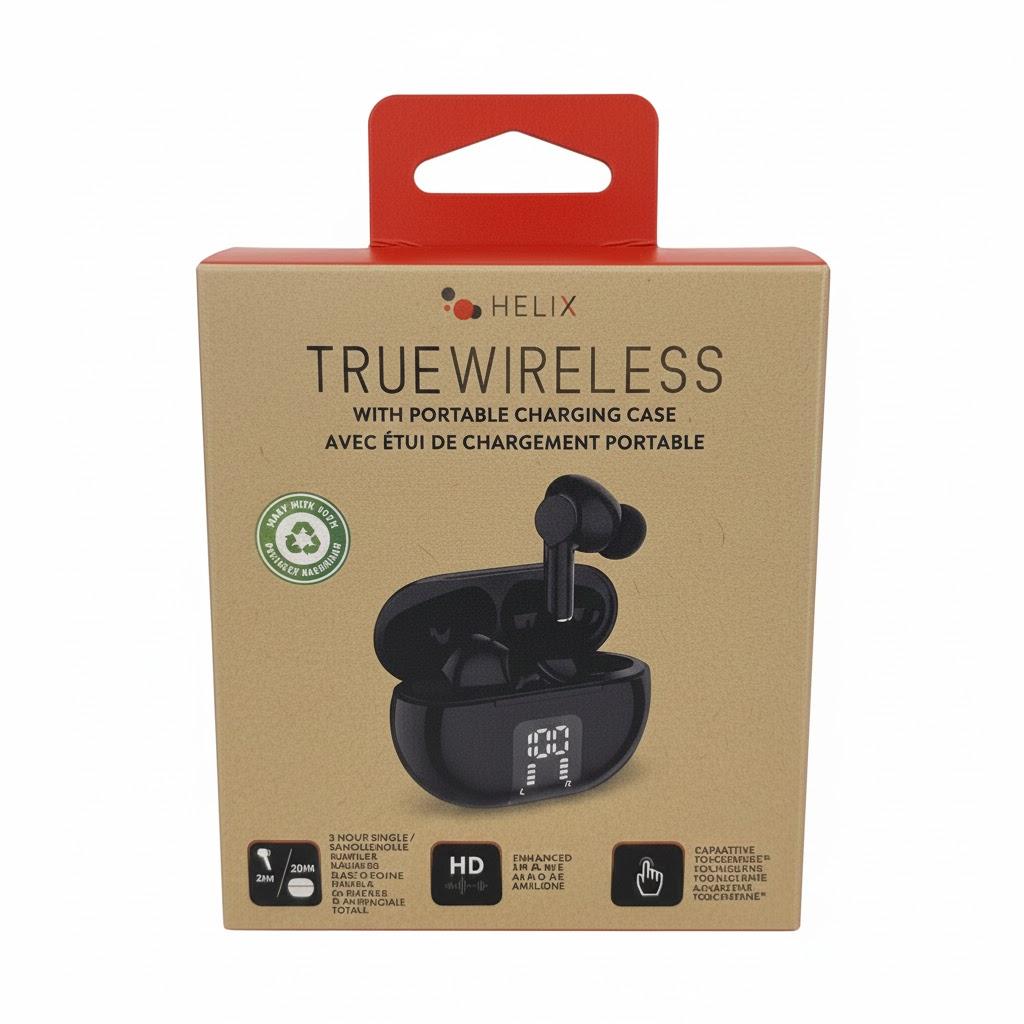 HELIX TW BUDS DIGITAL READ BLACK