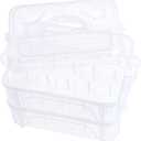 New brothread 2 Layers Stackable Clear Storage Box/Organizer for Holding 40 Spools Home Embroidery & Sewing Thread (Spool Size Requirement: Height2.2"/5.6CM; Width1.69"/4.3CM)