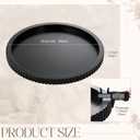 24 in Large Round Ottoman Tray, Decorative Serving Tray,Black