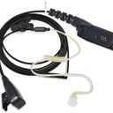 HYS APX 6000 APX 7000 APX 8000 in-Ear Balanced Armature Dynamic Single Ear Earpiece with PTT&Mic, 1 Wire Police Tactical Earpiece for Motorola APX4000 XPR 7550e Handheld Portable Two Way Radio