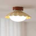 Mid Century Modern Semi Flush Ceiling Light for Hallway and Entryway