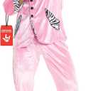 Morph Pink Pimp Costume For Men, 70s Pimp Suit Costumes, Men's Pimp Costume (Medium)