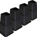TOPROAD Adjustable Bed Furniture Risers, Stackable Bed Lifts in Heights of 4, 6, or 9 Inches, Heavy Duty Furniture Risers for Home - Supports Up to 1,300 lbs(8-Piece Set)