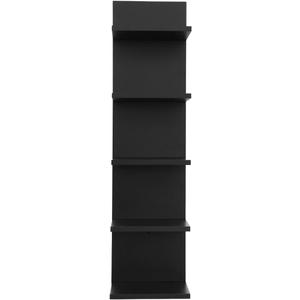 Wooden 5 Tier Wall Shelf,Vertical Column Floating Storage Home Decor Organizer,Floating Shelf Wall Decor Shelves for Bedroom, Living Room,Vanity(Black) (1 pcs)