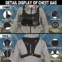 koculemi Outdoor Sports Chest Bag for Men, Chest Vest Holster Fits Most Pistols, EDC Travel Chest Pack for Running, Hiking
