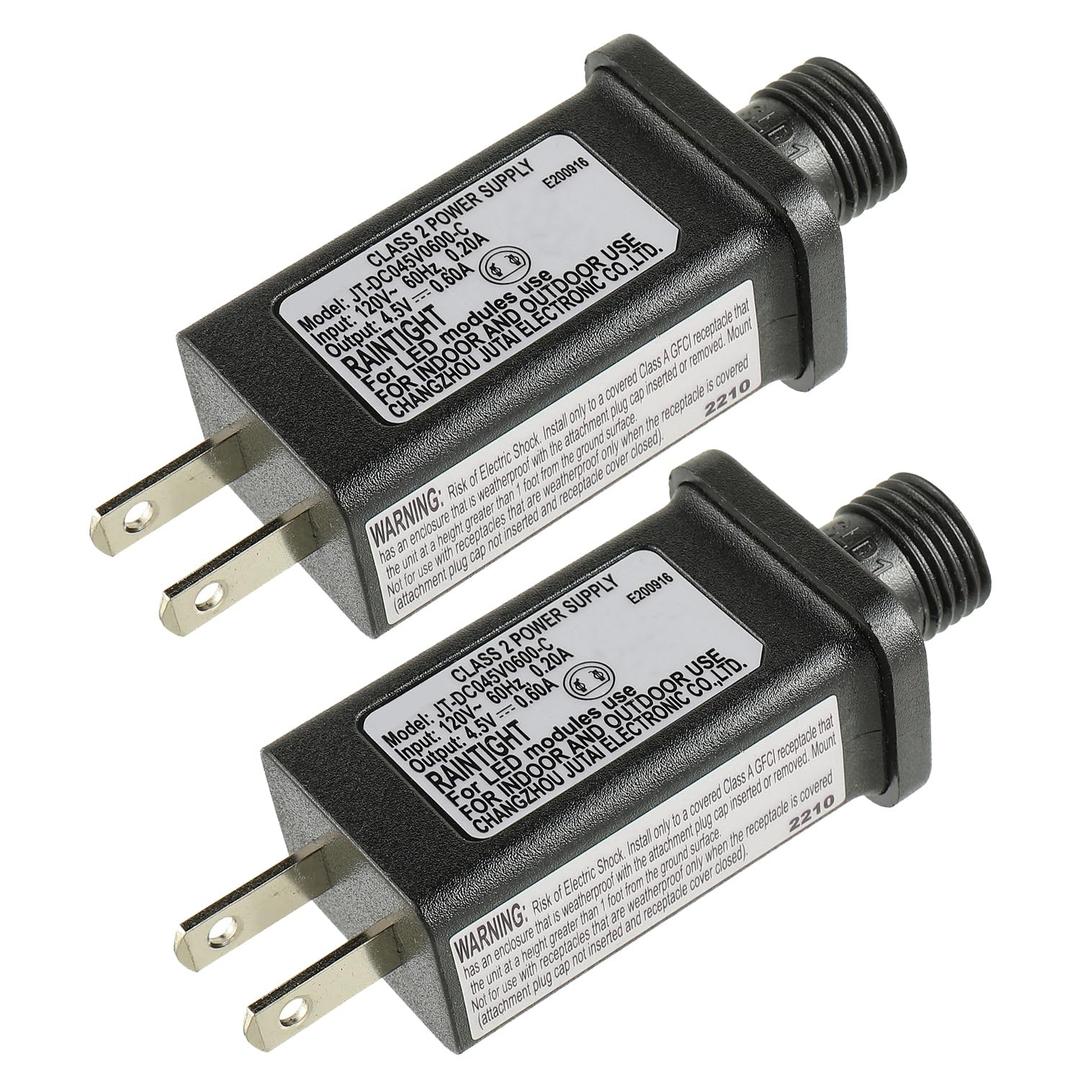 4.5V 2.7W LED Transformer Replacement Class 2 Power Supply for Christmas String Light Inflatable Decorations LED Controller IP44 Waterproof Low Voltage