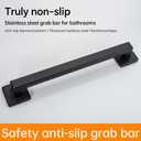 Joyrain ADA Square Grab Bar 16/24/32 Inch - 500lb Capacity Safety Rail for Elderly, Non-Slip Bathroom Handle (Matte Black, 32 inch)