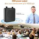 Portable Voice Amplifier, 30W 2800mAh Bluetooth Rechargeable Personal Voice Amplifier with Microphone Headset, Pa Systems Speaker for Multiple Locations Classroom, Meetings and Outdoors