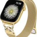 Adorve Slim Milanese loop Compatible with Apple Watch Bands 40mm 41mm 38mm 42mm 44mm 45mm 46mm 49mm Women, Thin Stainless Steel Mesh Loop Magnetic Wristbands for iWatch SE3 Series 11 10 9 8 7 6 5 4 3