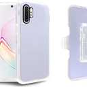 Asuwish Phone Case for Samsung Galaxy Note 10 Plus Note10+ 5G with Belt Clip Clear Holster Stand Hybrid Shockproof Military Grade Protective Cell Cover Note10 + Notes 10+ Ten Not S10 10Plus Men Clear