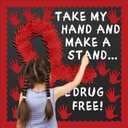 3 x Red Ribbon Week Bulletin Board Supplies Red Hand Drug Free Drugs Bulletin Board Decoration Drugs are a Trick Not a Treat Red Ribbon Week Banner Awareness for School Classroom Charity Event