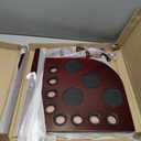 Pool Cue Rack Hold up to 8 Sticks & Billiard Accessories. Floor Stand Pool Cue Stick Holder Made of 100% Solid Hardwood.(Traditional Mahogany)