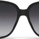 Quay - Womens Sunglasses, Square Lenses with UV Protection, Oversized Sunglasses (Wide Awake, Black)