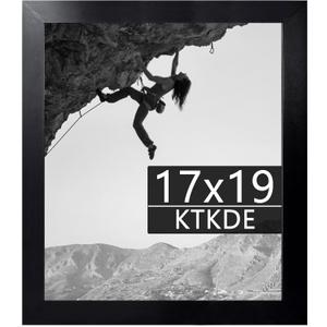 KTKDE 17x19 Poster Frame, Wall Gallery Picture Frames with Wooden frame for Horizontal or Vertical Wall Mounting