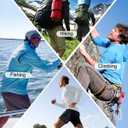 Roadbox UPF 50+ Fishing Shirts for Men, Long Sleeve UV Sun Protection Hoodie, Outdoor Hiking Running Swimming Rash Guard (Green, M)
