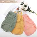 Dog Shirt, Lightweight Breathable Pet T-Shirts, Clothes, Sleeveless Vest Apparel for Small, Yellow Pink Green, 3 Pcs S
