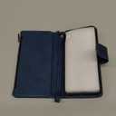 ZZXX for Samsung Galaxy S24 Wallet Case with RFID Blocking Card Slot PU Leather Zipper Flip Folio with Strap Kickstand Protective Cover for Samsung Galaxy S24 Case Wallet(Blue-6.2 inch)