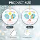 3 x Pickleball Ornament, Besties Ornament 2025  Cute Pickleball Christmas Tree Decoration for Friends, Partners, and Doubles Players  Fun for Pickleball Lovers, Teammates, and Best Friends