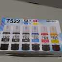 Replacement for Epson T522 522 Ink Refill Bottles for ET-2803 ET-2720 ET4800 ET-2800 ET-2760 ET-4760 ET-2750 ET-3760 ET-2850 ET-15000 ET-4700 ST-4000 ST-2000 ET-3710 Printer(3BK C M Y)