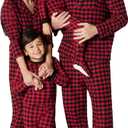 Essentials Men's Matching Holiday Family Pajama Sets, Classic Buffalo Check, XLarge