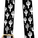 Wide Purse Strap Replacement Crossbody Handbag Shoulder Strap Adjustable Bag Straps Replacement (Luxury Cacti [Gold Buckle])