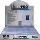 Ultra PRO - 11-Hole Punch 9-Pocket Pages Silver Series, 100 Pages to Store Trading Cards, Baseball cards, Pokemon and Baseball Card Sleeves, Card Protector Sheets for Binders, 1pack