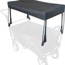 YEEDOIDO C2 Canopy for Wagon Attachment, Awning Shade Cover for Kids Folding Collapsible Beach Utility Push Pull Wagon Cart Replacement Waterproof Removable Foldable Portable Black