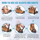 Ice Snow Traction Cleats for Shoes and Boots Non-Slip Crampon Snow Cleats for Winter Walking on Snow and Ice Boots Cleats for Men Women Walking Jogging Hiking