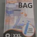 Cozy Essential Vacuum Storage Bags, 80% Compression Vacuum Seal Space Saver Plastic Packaging Bags for Clothes, Blankets, Pillow, Bedding, Comforters, Sealer Clothing Storage,8 XXL Jumbo