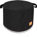 Round Fire Pit Cover for 15 Inch Ranger Cover Waterproof 15 Inch Ranger Accessories Outdoor Heavy Waterproof Protective Round (Black)