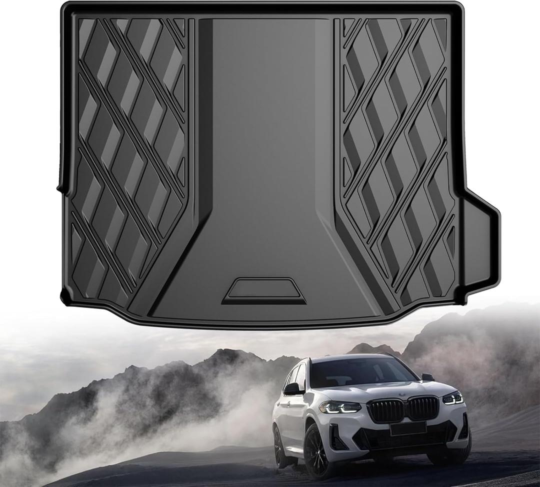 Upgrade X3 Cargo Liner | AOMSAZTO Custom Fit Trunk Mat for BMW X3 (G01) 2024 2023 2022 2021 2020 2019 2018 Accessories | Rear Cargo Car Mats Trunk Liner for BMW X3 (Not Fit X3 xDrive30e PHEV Model)