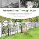 Youpehom Black Garden Fences Animal Barrier, 12.55"*16.48" Garden Border Fencing, Rustproof Metal No Dig Fence for Dogs, Outdoor Fence, Dog Fencing for Patio, Flower Bed, Farm (Medium 10 pcs)