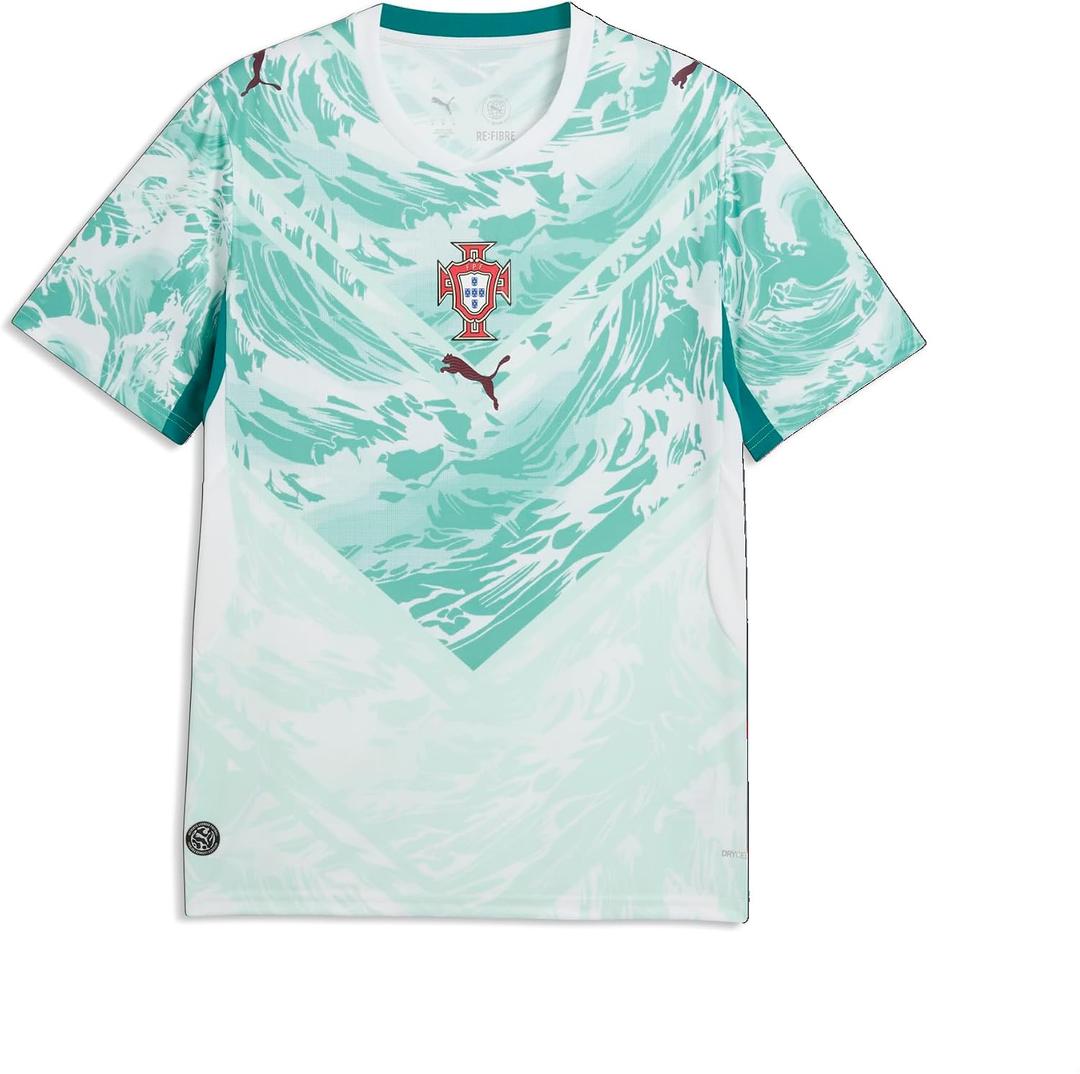 PUMA Mens Portugal Away Crew Neck Short Sleeve Jersey Casual - Green, M