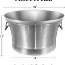 BARsics Large 6-Gallon Double Wall Stainless Steel Insulated Beverage Tub for Parties